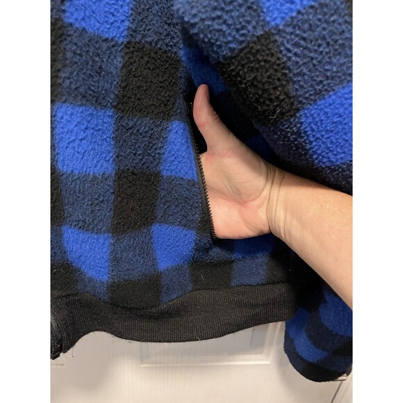 Vintage WOOLRICH Teton Buffalo Plaid Flannel Bomber Jacket 90s Blue Black XLARGE - Picture 5 of 12